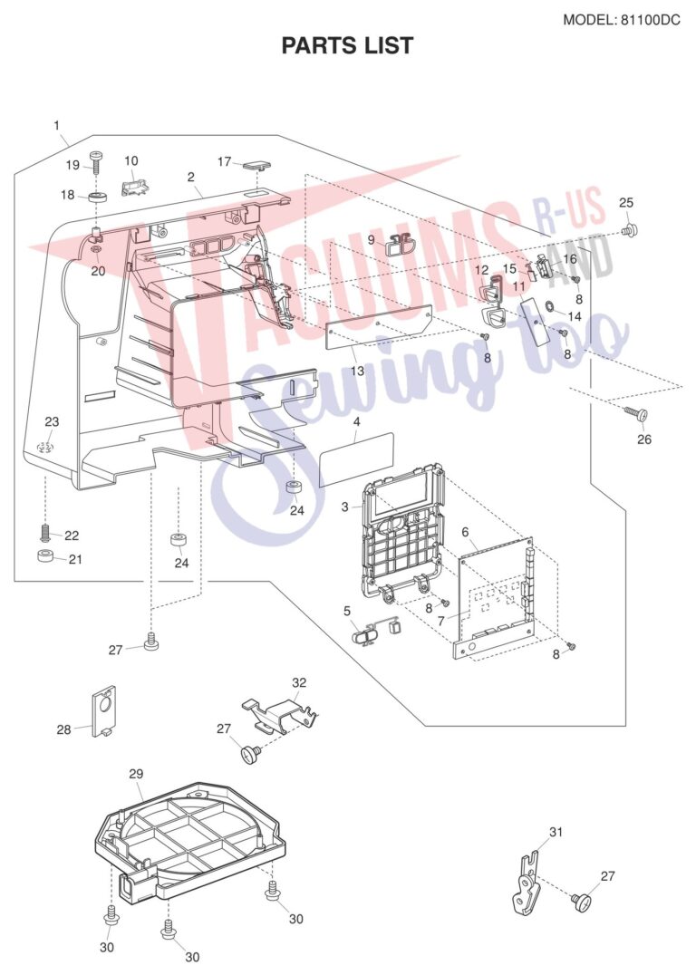 Janome 81100DC schematic page 6 preview