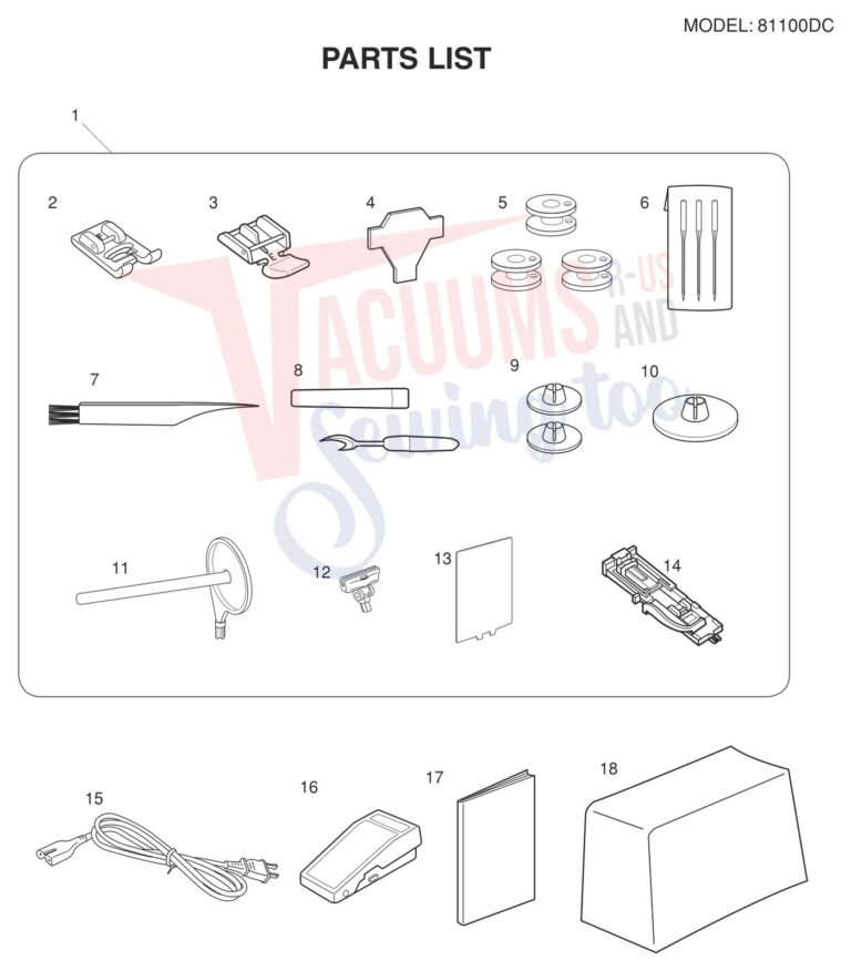 Janome 81100DC schematic page 7 preview