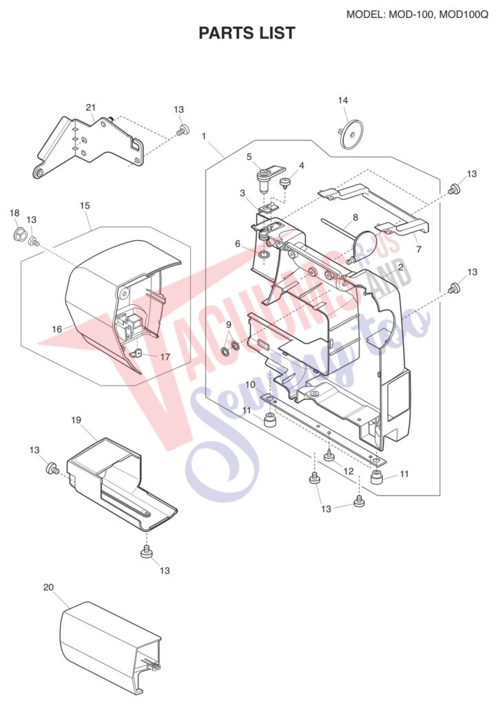 Janome 81100DCQ exploded schematic diagram (page 5)