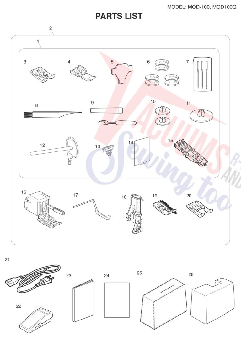 Janome 81100DCQ schematic page 7 preview
