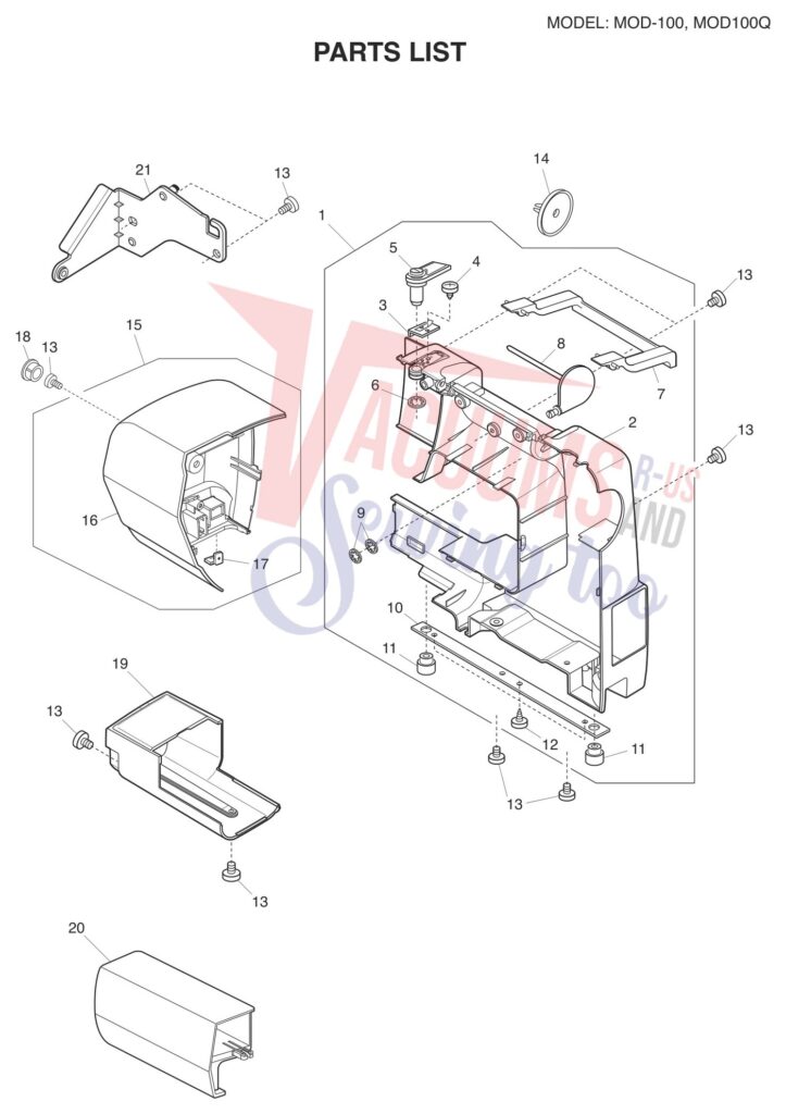Janome 81100DC V2 exploded schematic diagram (page 5)