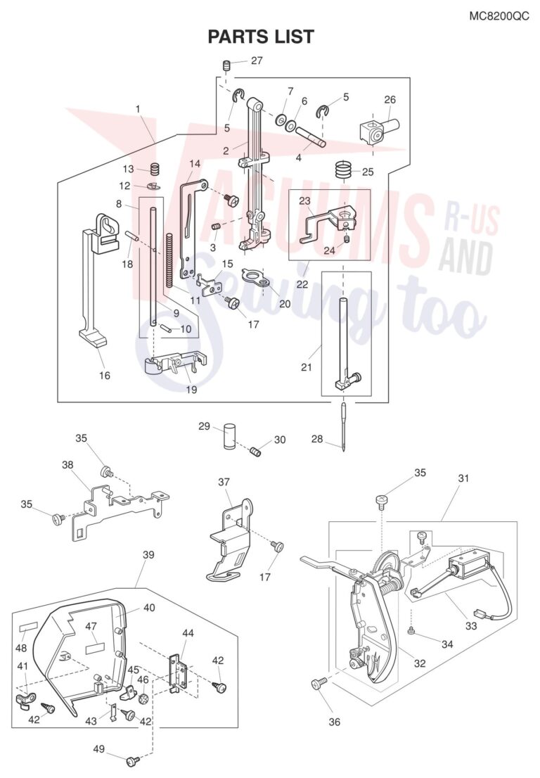 Janome 8200QC schematic page 8 preview