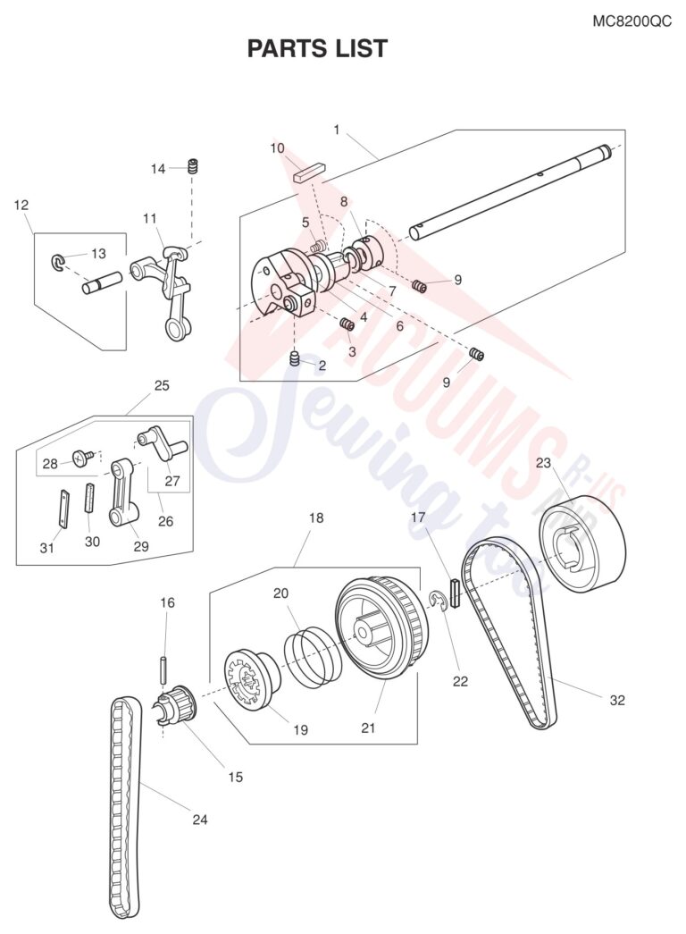 Janome 8200QC schematic page 10 preview