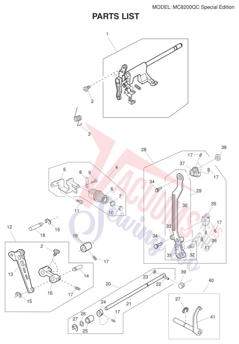 Janome 8200QCPSE schematic page 7 preview
