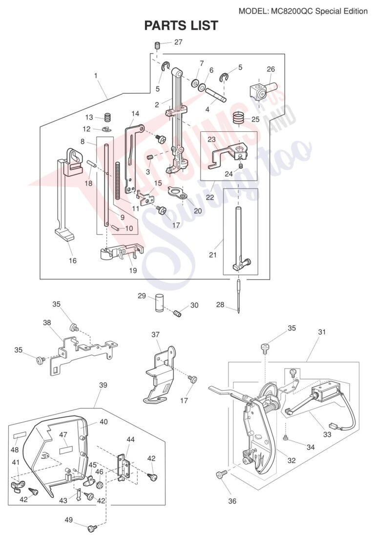 Janome 8200QCPSE schematic page 8 preview