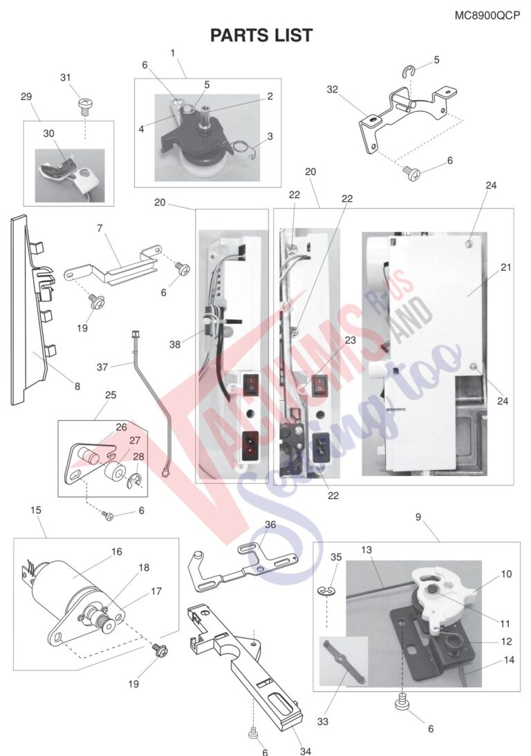 Janome 8900QCP schematic page 2 preview