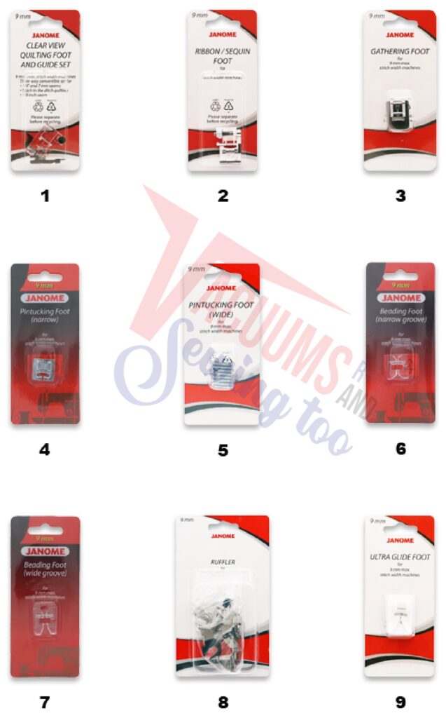 Janome 8900QCP exploded schematic diagram (page 5)