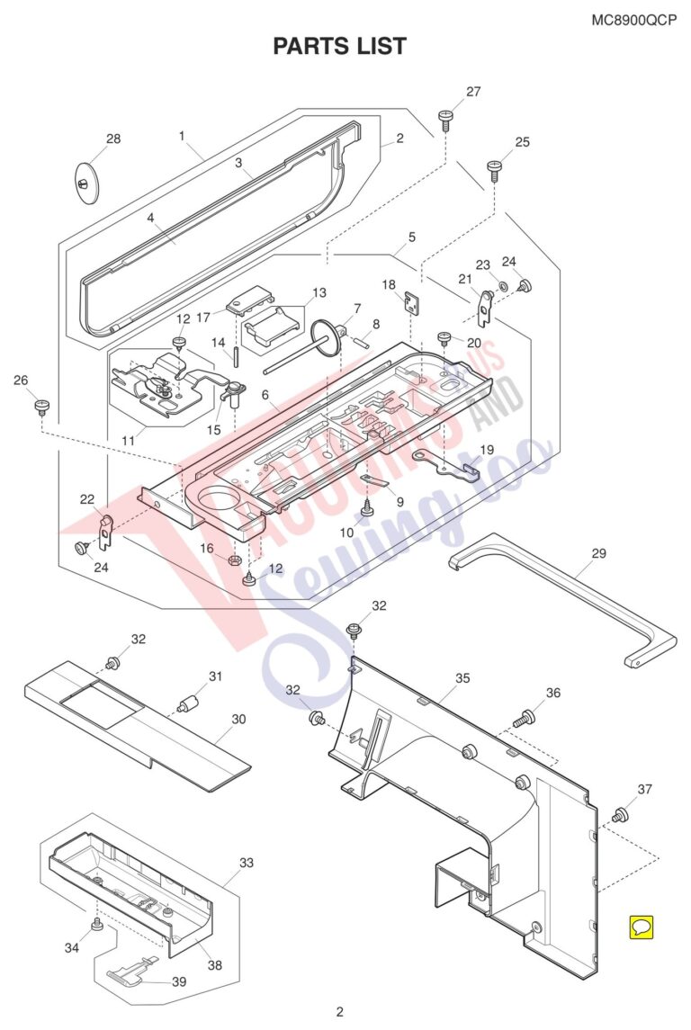 Janome 8900QCP schematic page 9 preview
