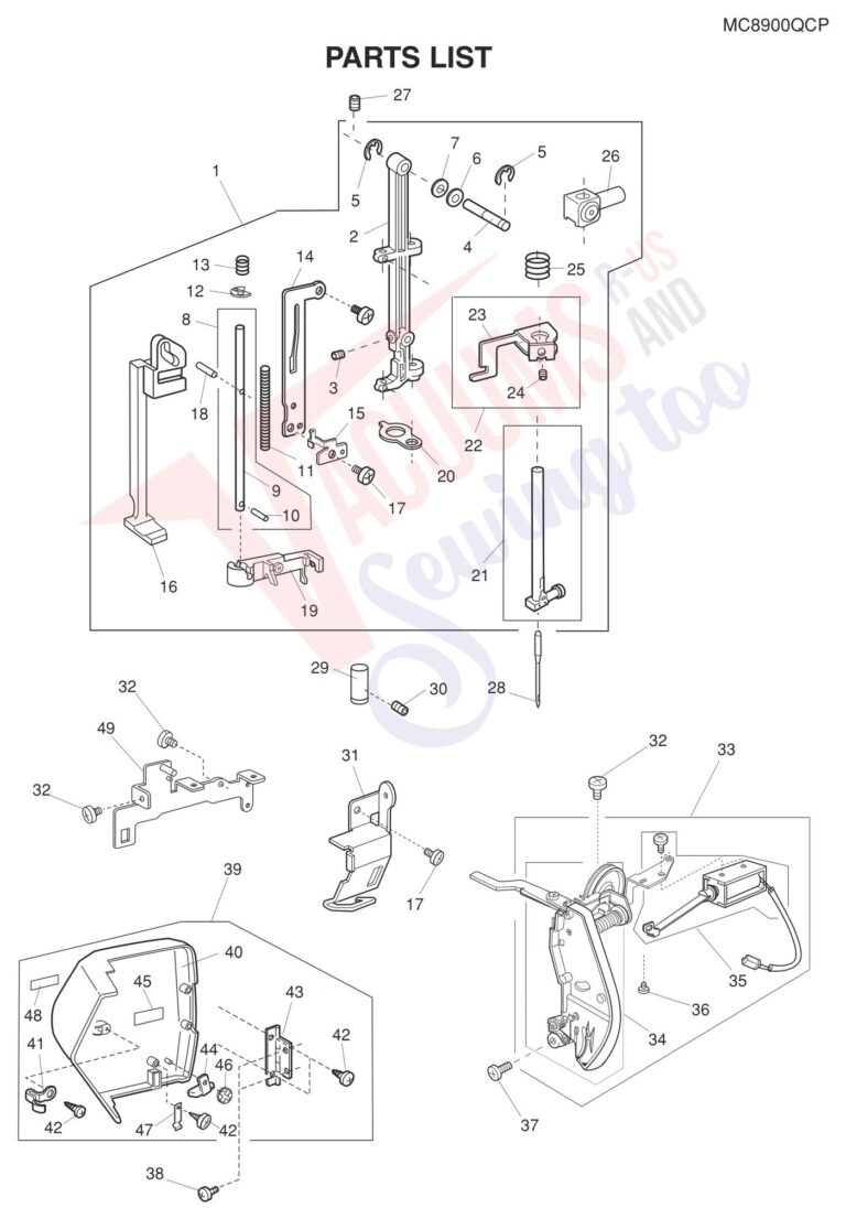 Janome 8900QCP schematic page 13 preview