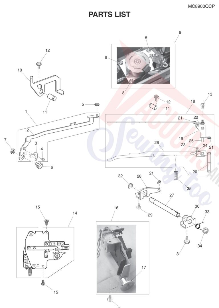Janome 8900QCP schematic page 14 preview