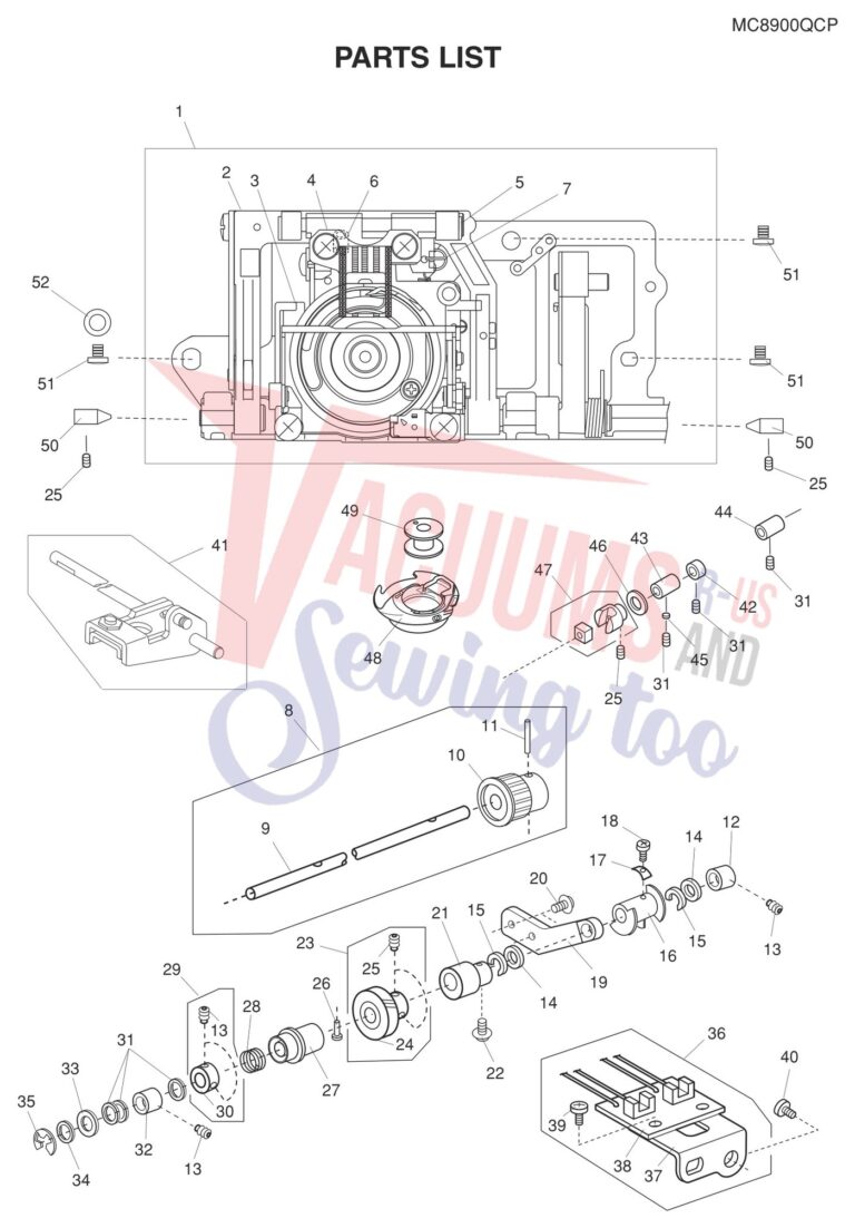 Janome 8900QCP schematic page 16 preview