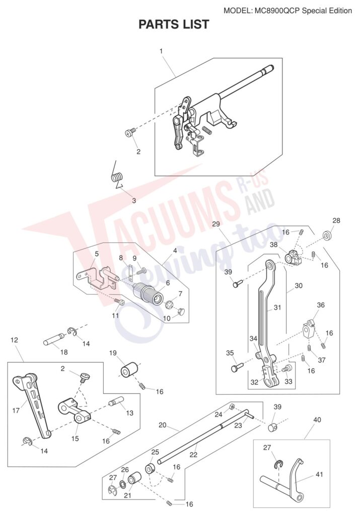 Janome 8900QCPSE exploded schematic diagram (page 7)