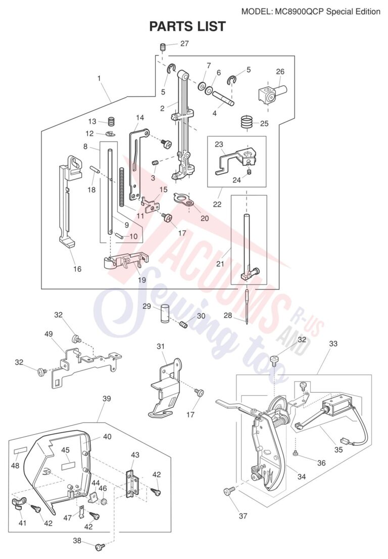 Janome 8900QCPSE schematic page 8 preview
