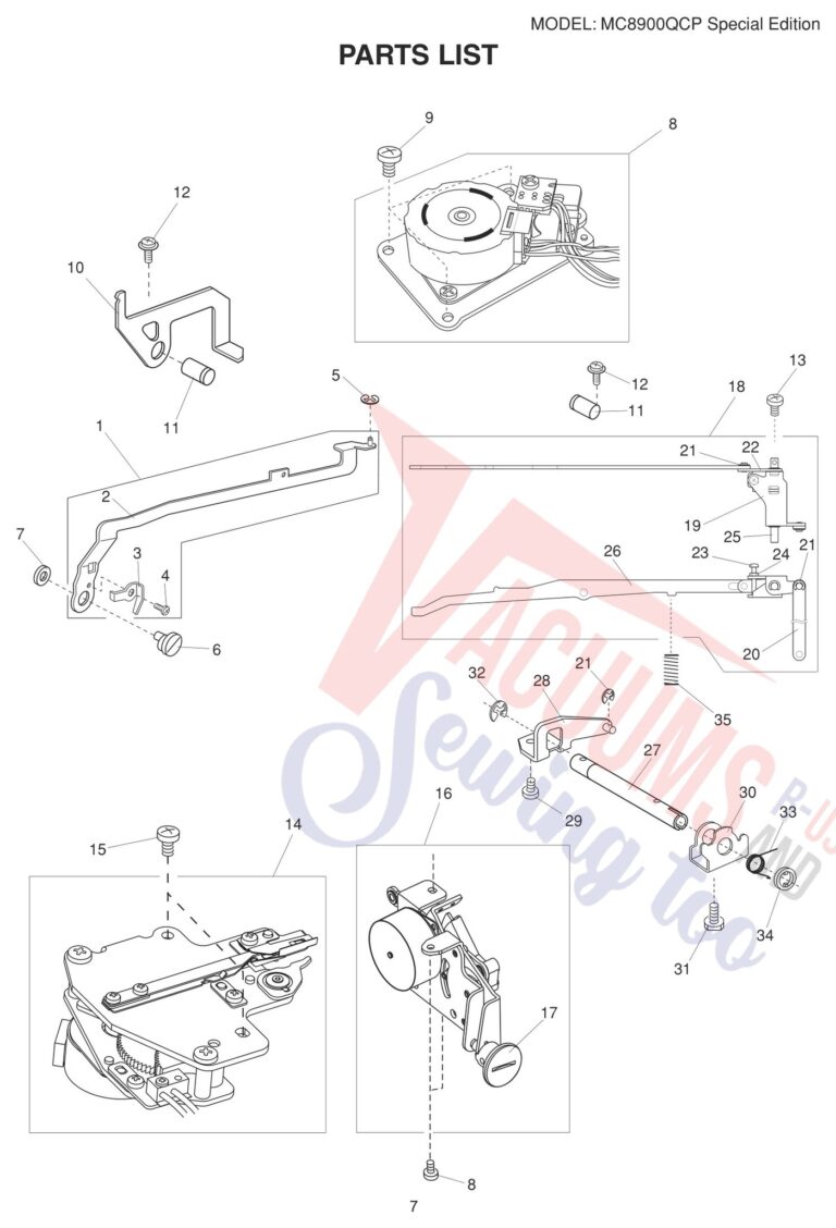 Janome 8900QCPSE schematic page 9 preview