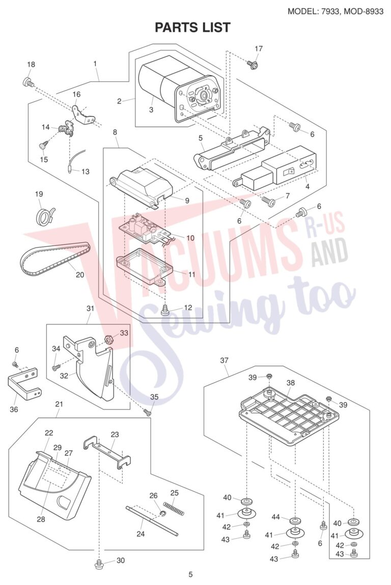 Janome 8933D V3 schematic page 7 preview