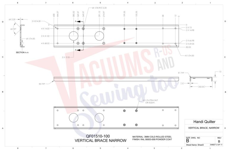 Janome 8' Frame schematic page 3 preview