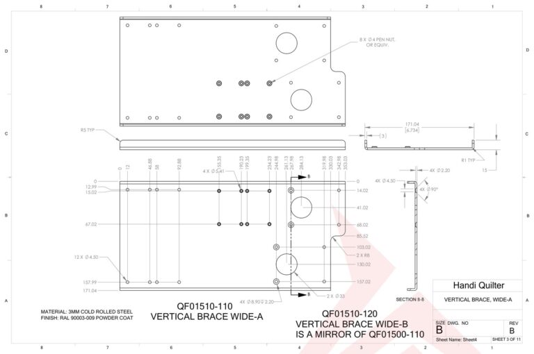 Janome 8' Frame schematic page 4 preview