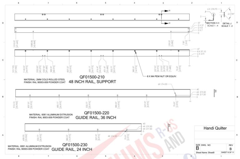 Janome 8' Frame schematic page 9 preview