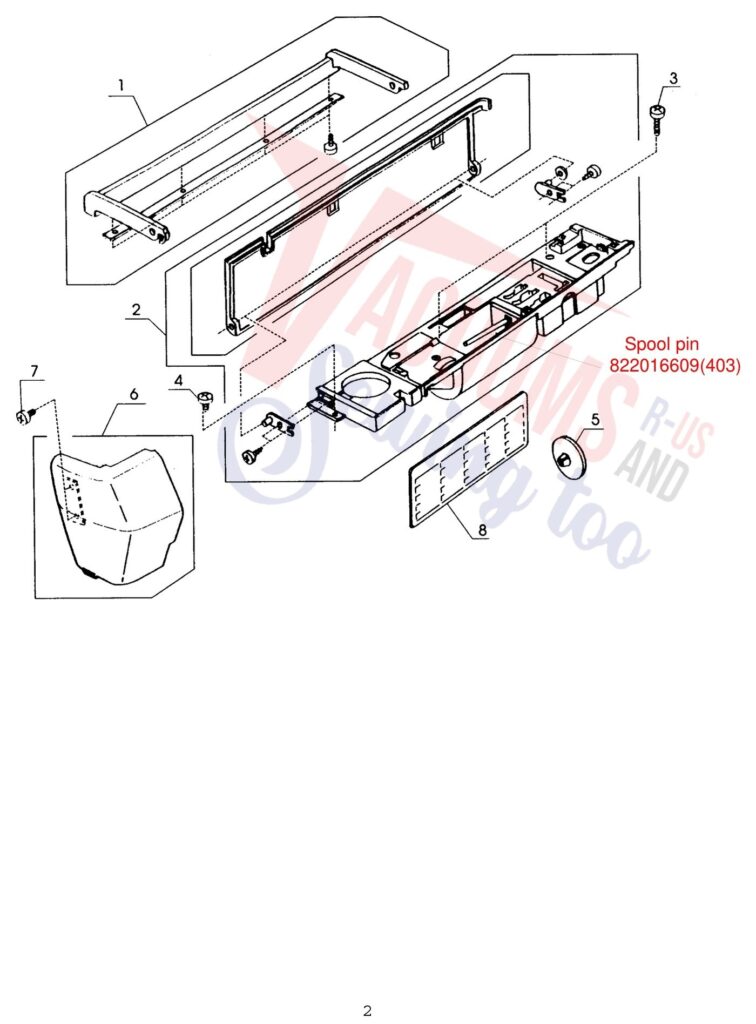 Janome 9000 exploded schematic diagram (page 5)