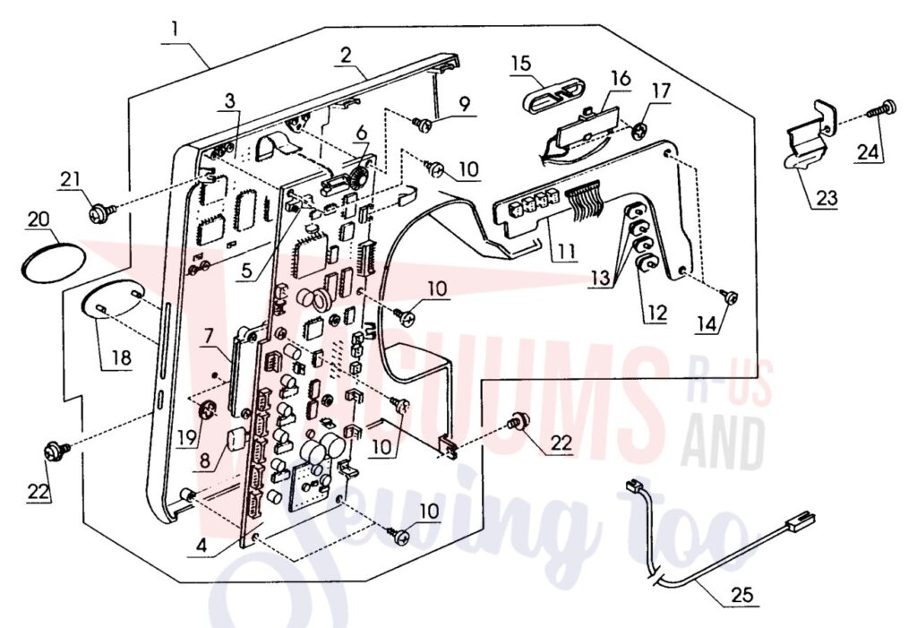 Janome 9000 exploded schematic diagram (page 11)