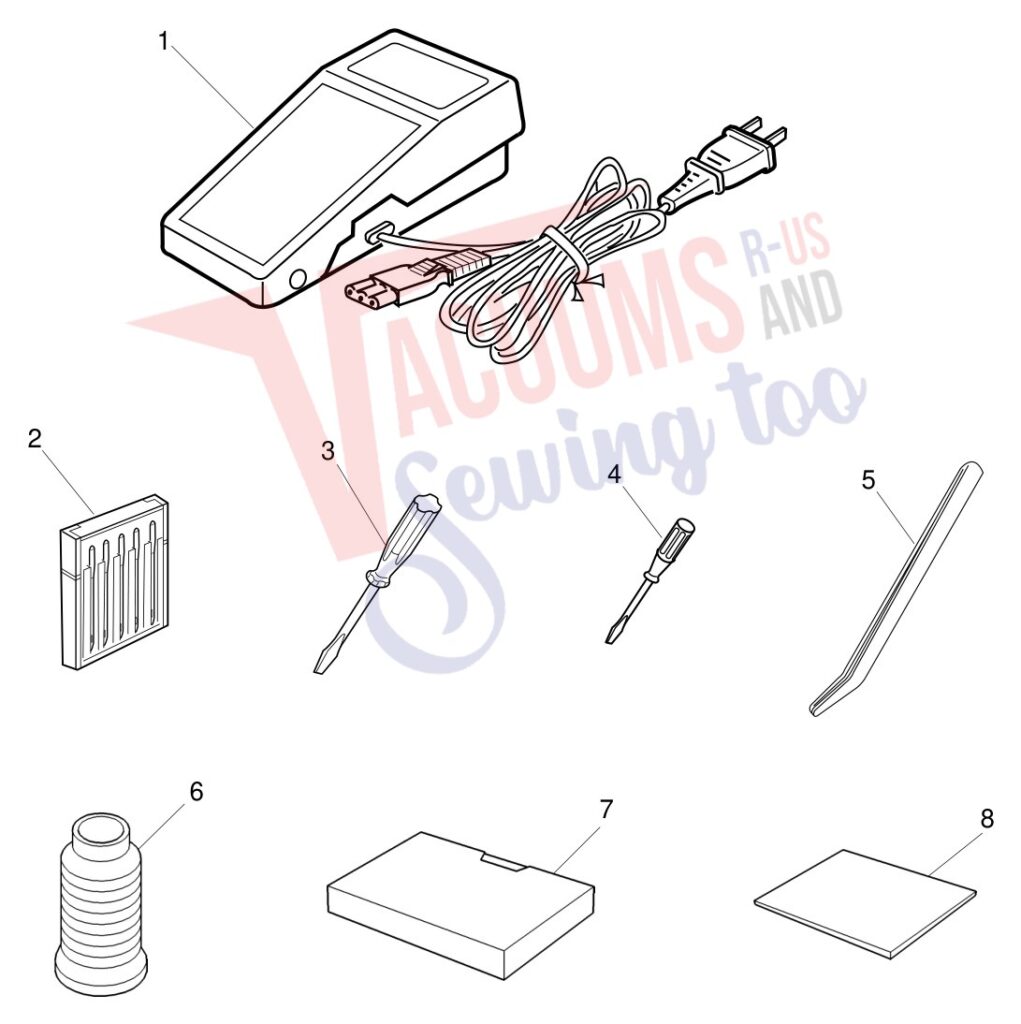 Janome 9002D exploded schematic diagram (page 2)