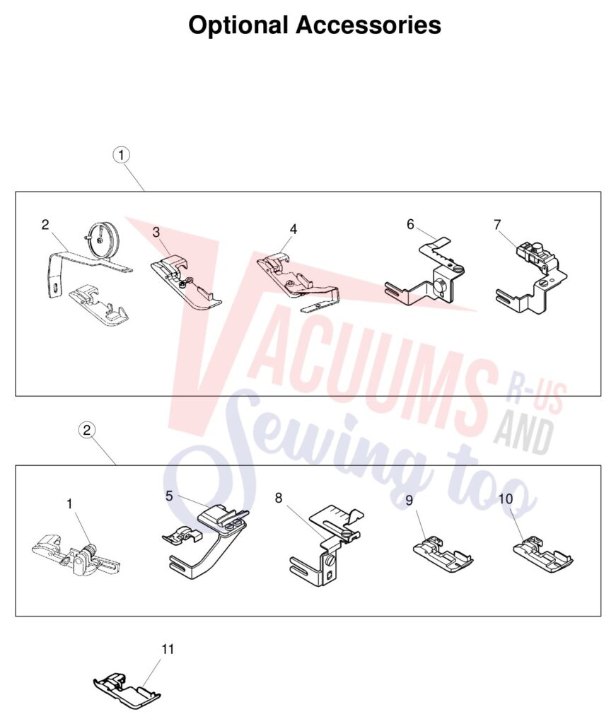Janome 9002D exploded schematic diagram (page 3)