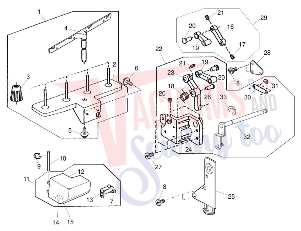 Janome 9002D exploded schematic diagram (page 4)