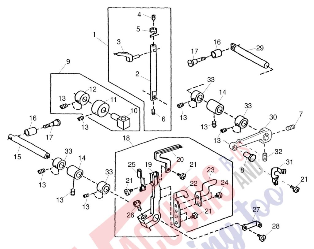 Janome 9002D exploded schematic diagram (page 8)