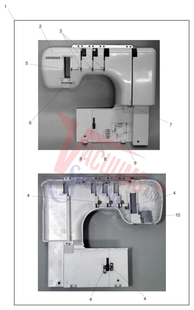 Janome 900CP exploded schematic diagram (page 3)