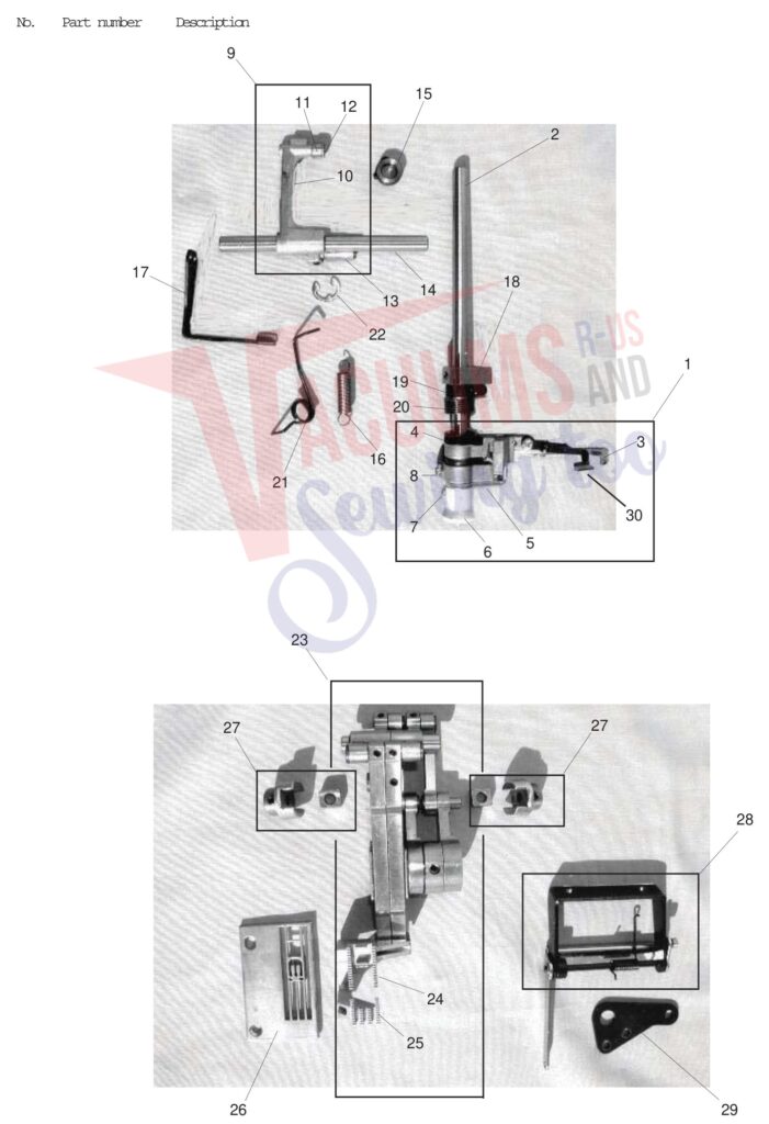 Janome 900CP exploded schematic diagram (page 5)
