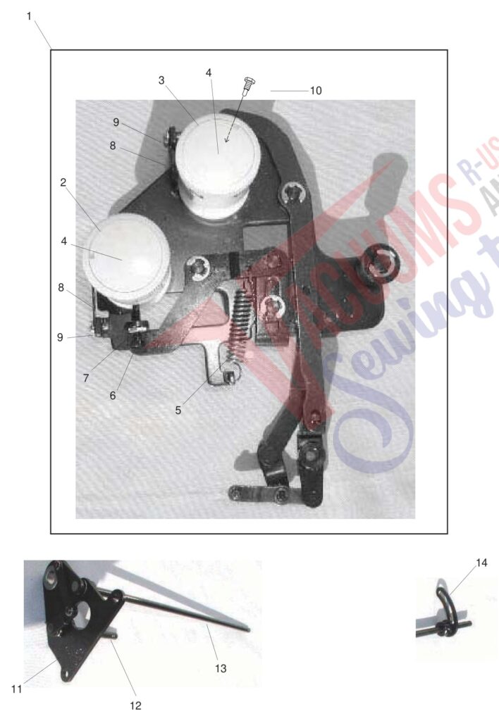 Janome 900CP exploded schematic diagram (page 6)