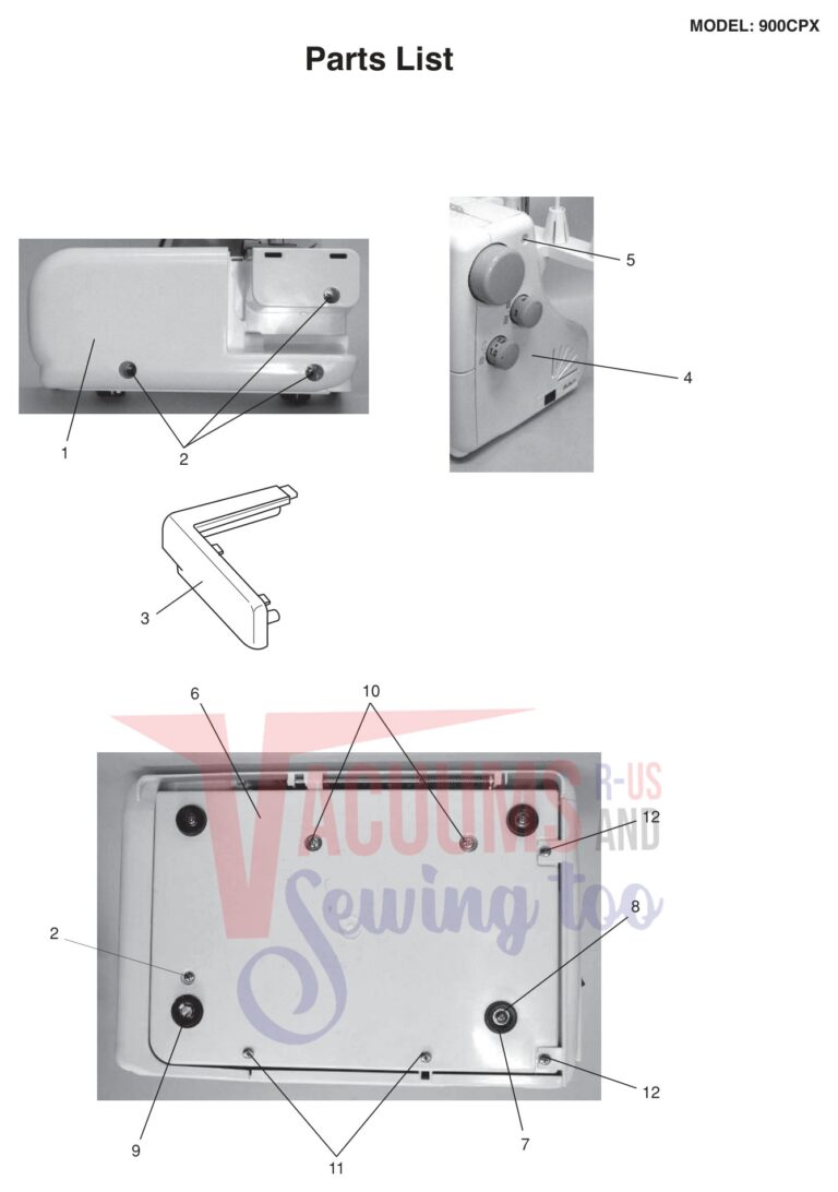 Janome 900CPX schematic page 2 preview