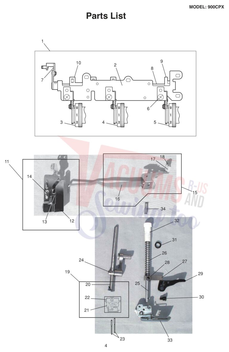Janome 900CPX schematic page 4 preview
