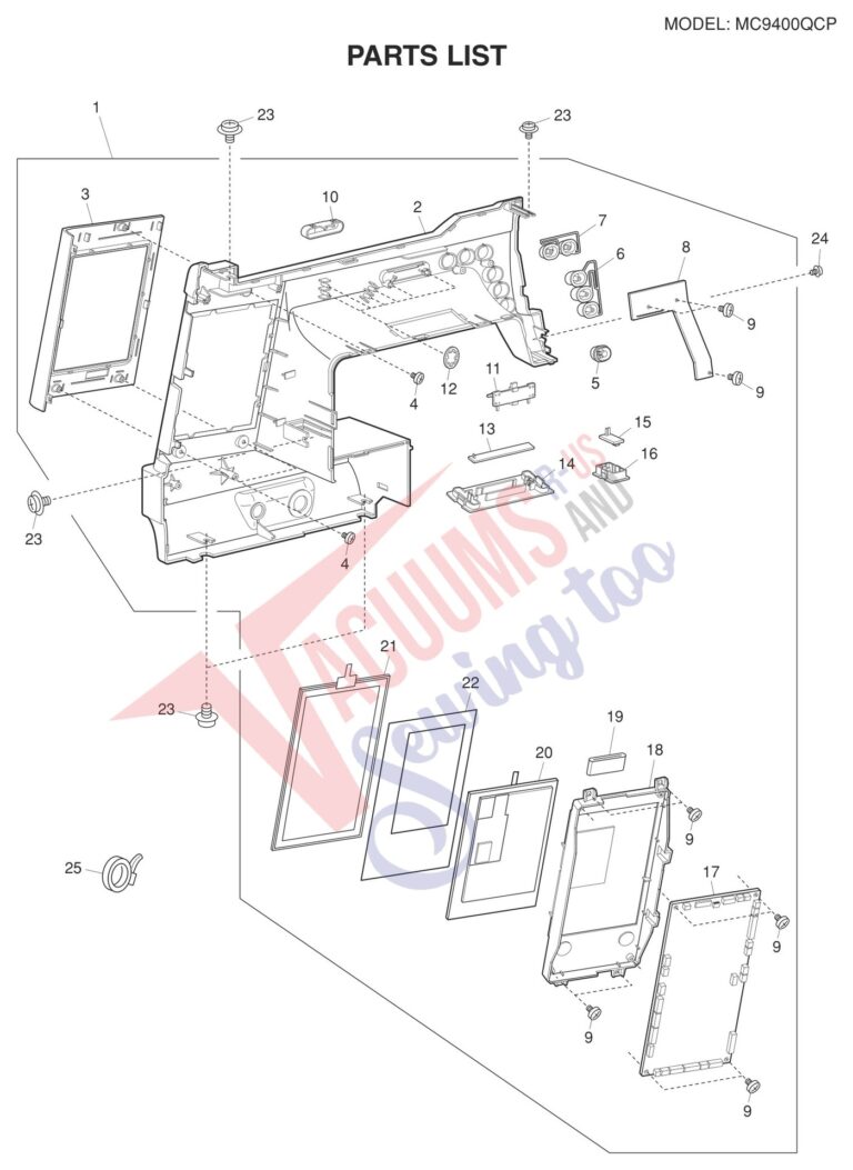 Oreck 9400 schematic page 3 preview