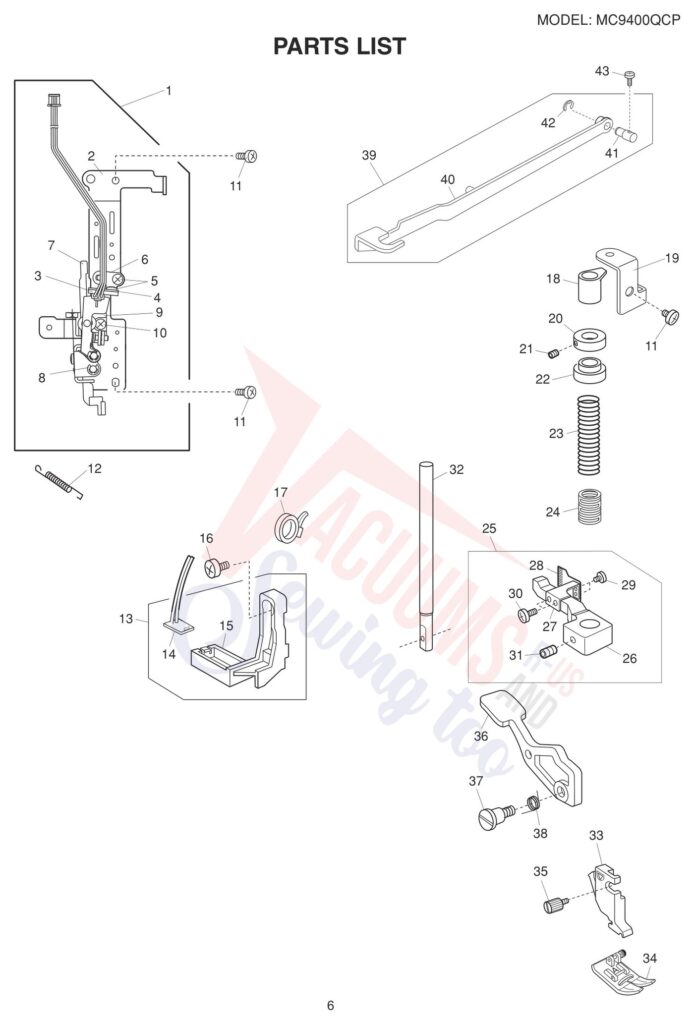 Oreck 9400 exploded schematic diagram (page 16)