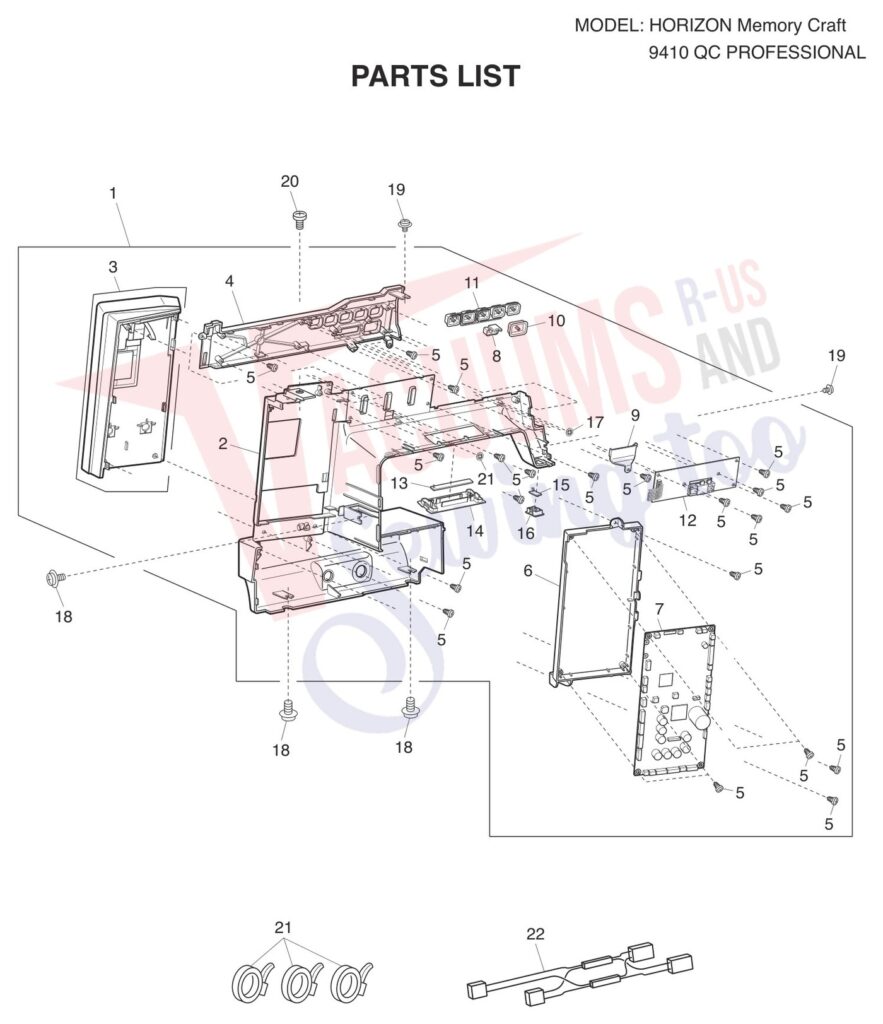 Janome 9410QC exploded schematic diagram (page 3)