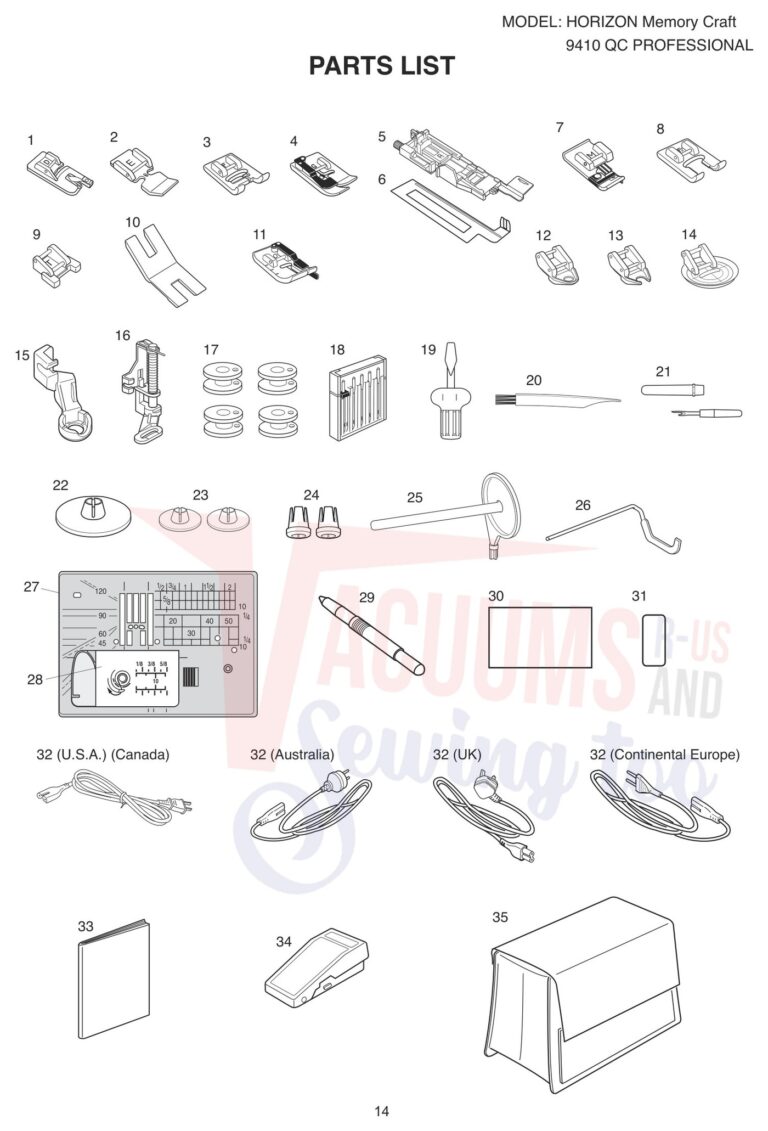 Janome 9410QC schematic page 6 preview