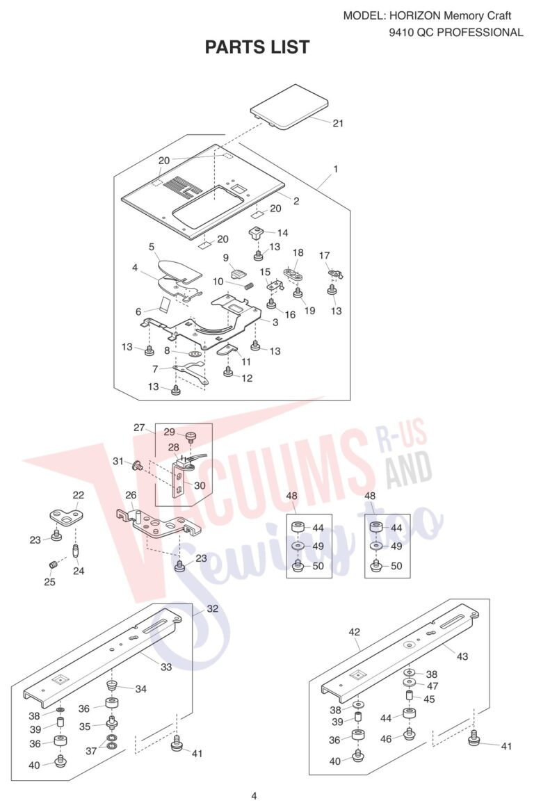 Janome 9410QC schematic page 9 preview