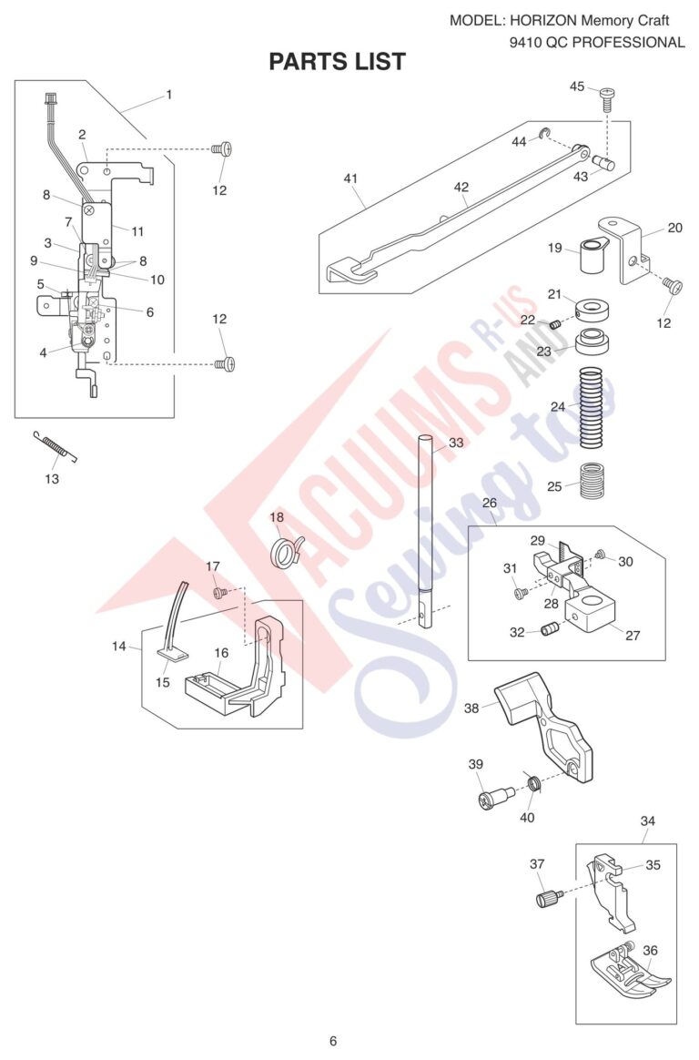 Janome 9410QC schematic page 11 preview