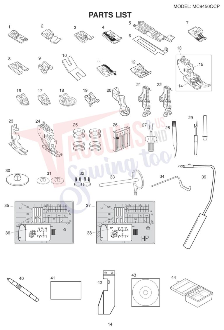 Janome 9450QCP schematic page 6 preview