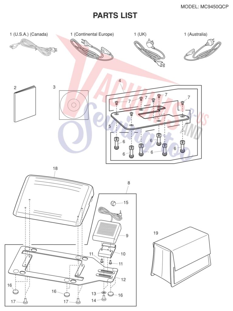 Janome 9450QCP schematic page 7 preview