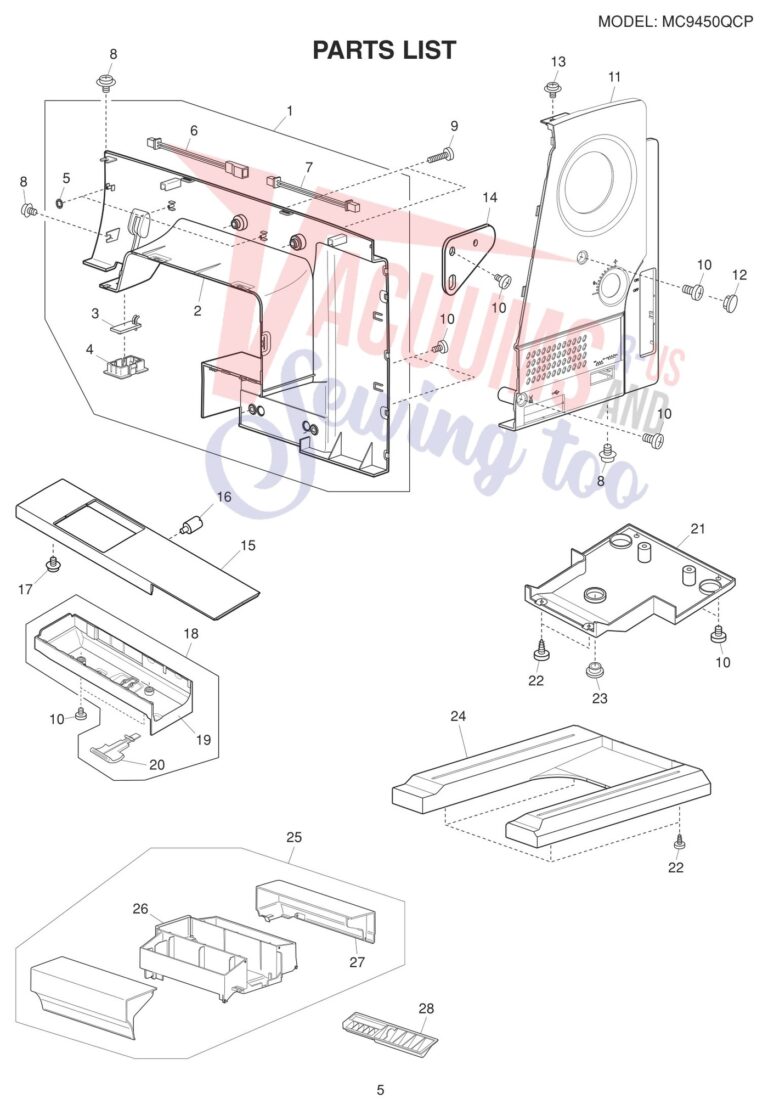 Janome 9450QCP schematic page 11 preview