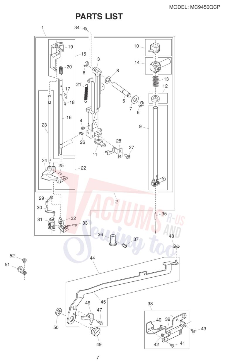 Janome 9450QCP schematic page 13 preview