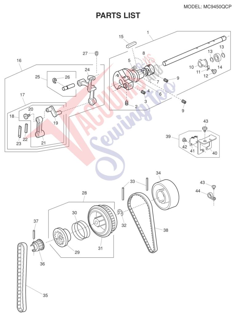 Janome 9450QCP schematic page 14 preview