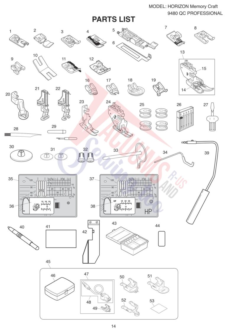 Janome 9480QCP schematic page 6 preview