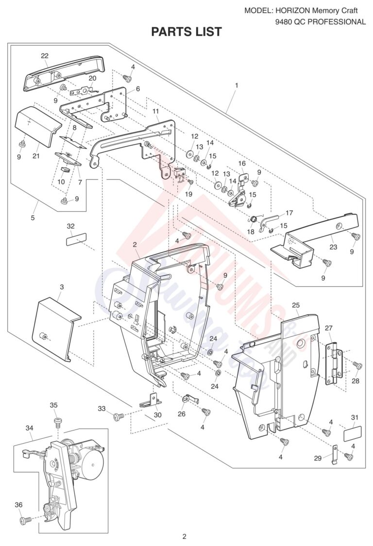 Janome 9480QCP schematic page 8 preview