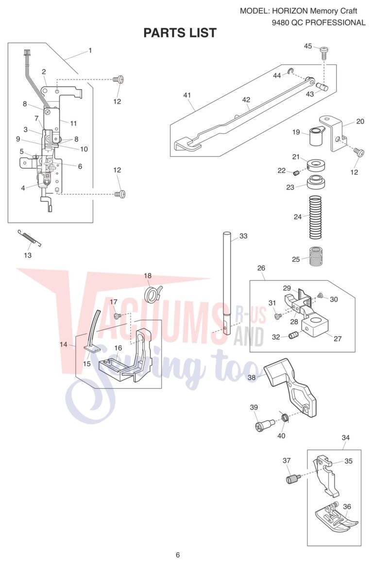 Janome 9480QCP schematic page 12 preview