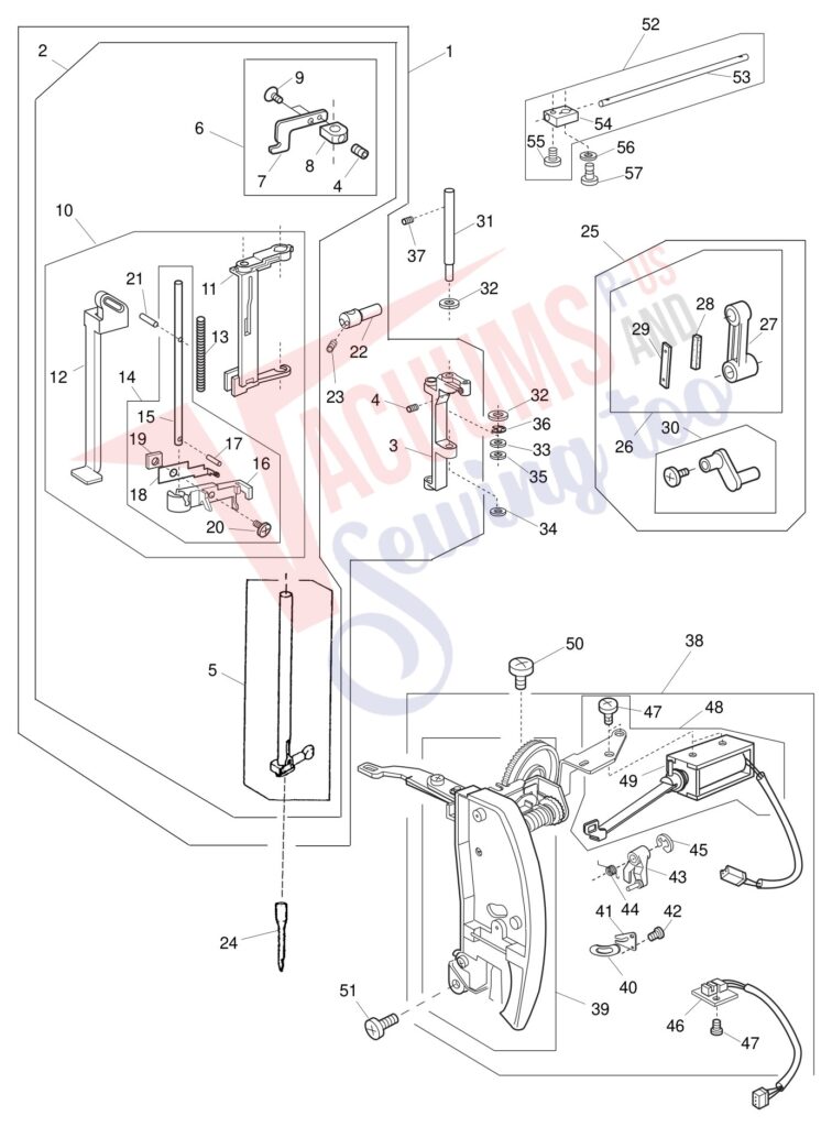 Bissell 9500 exploded schematic diagram (page 5)