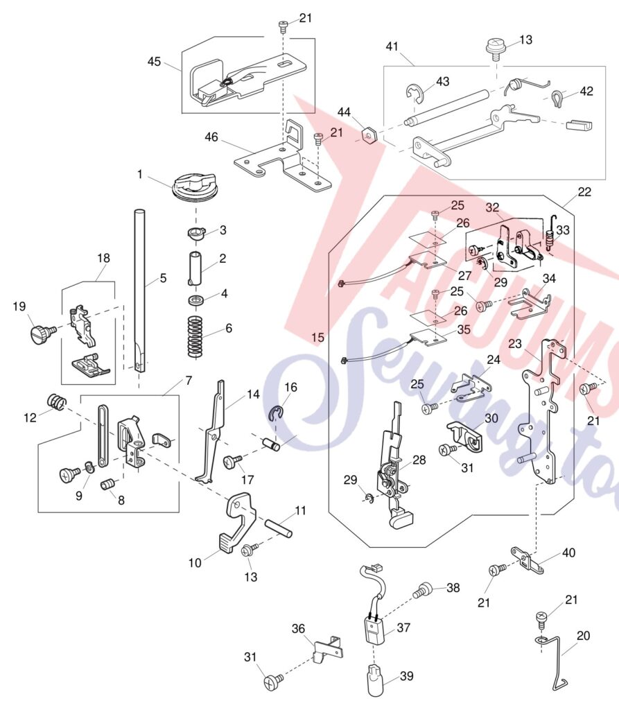 Bissell 9500 exploded schematic diagram (page 6)