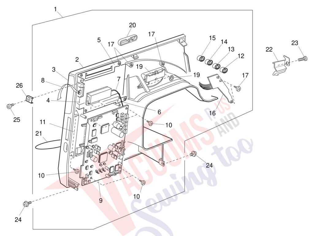 Bissell 9500 exploded schematic diagram (page 9)